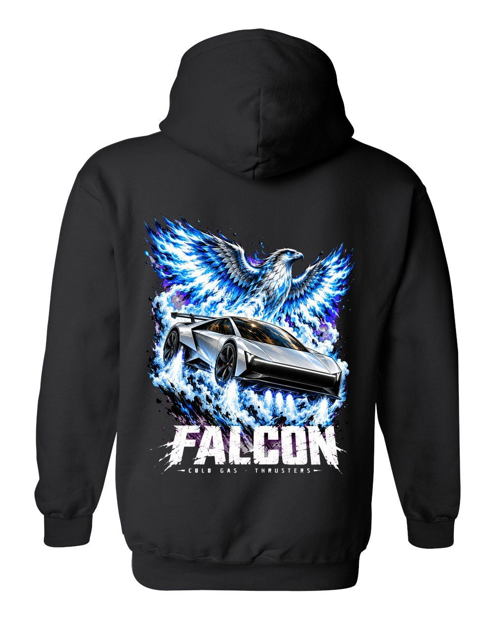 Tesla Roadster 2026 Falcon Pull Over Hoodie Black back