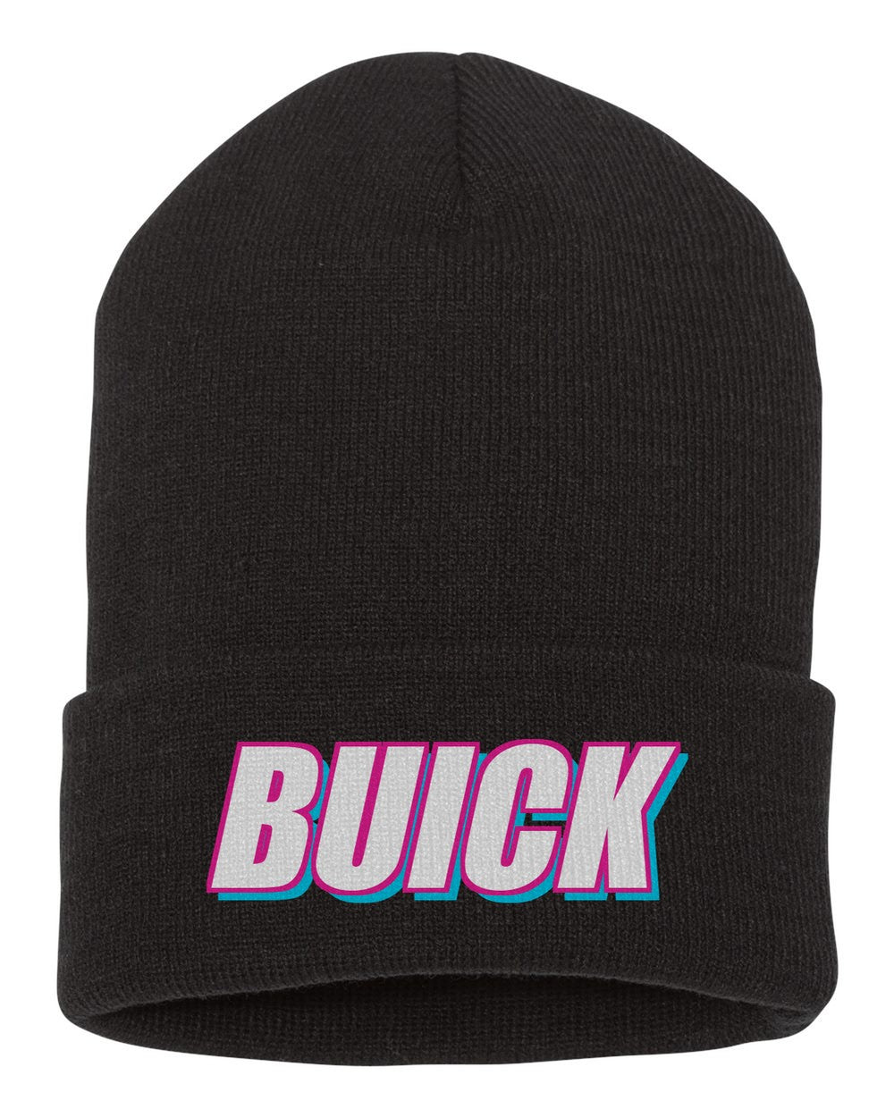 Buick black beanie front view with car name