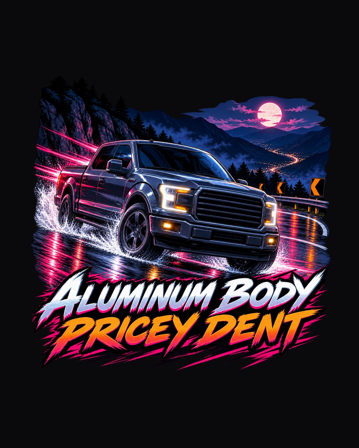 Ford F-150 P552 Cel-Shaded Mountain Pass Night Shirt design only