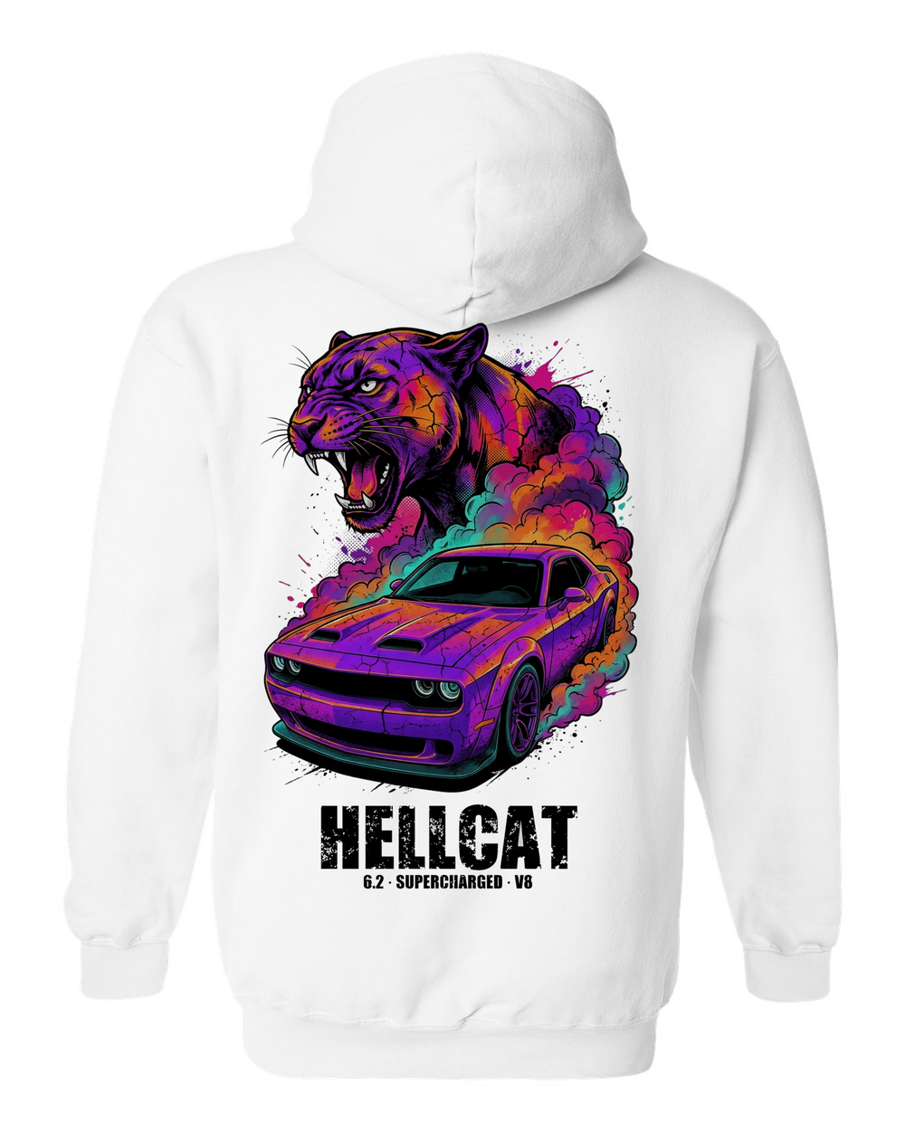 Pull Over Hoodie White back