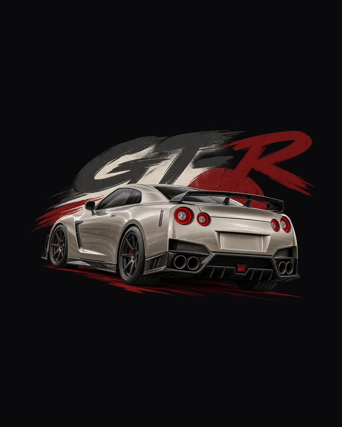 Nissan GT-R R35 VR38DETT Engine Shirt, Hand-Assembled Engine Tee design only