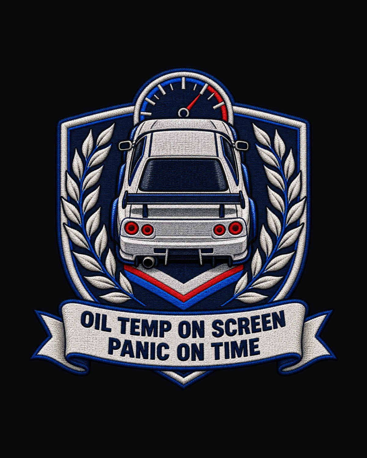 BNR34 Skyline GT-R Oil Temp Shield Crest Shirt, Car Guy Gift design only