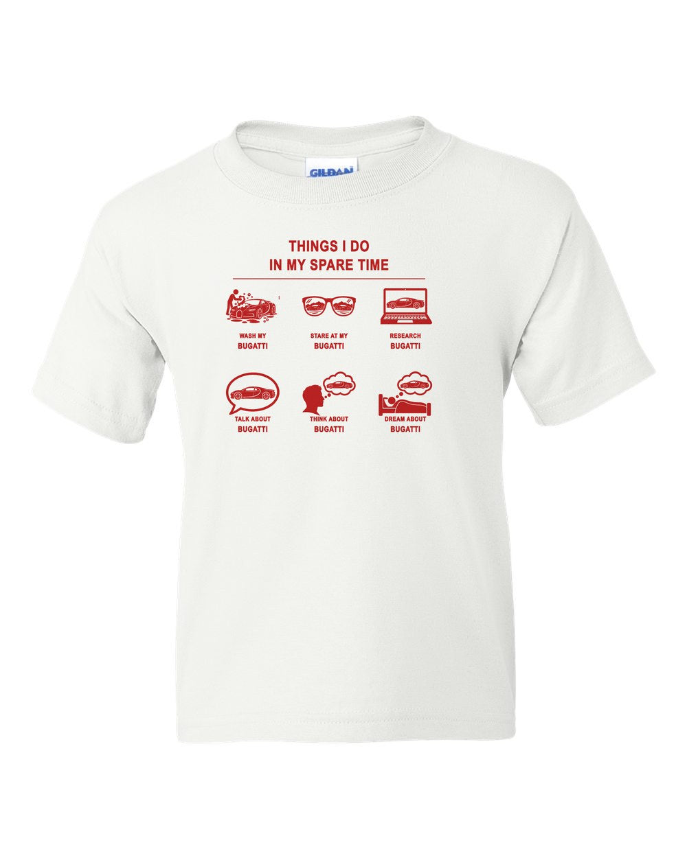 Bugatti Things I Do Kids Tee White front