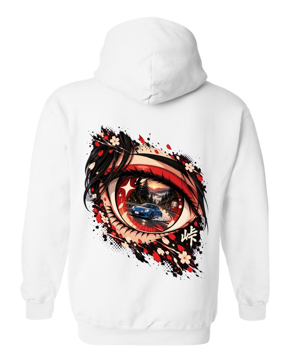 Alpine A110 Anime Girl Pull Over Hoodie White back