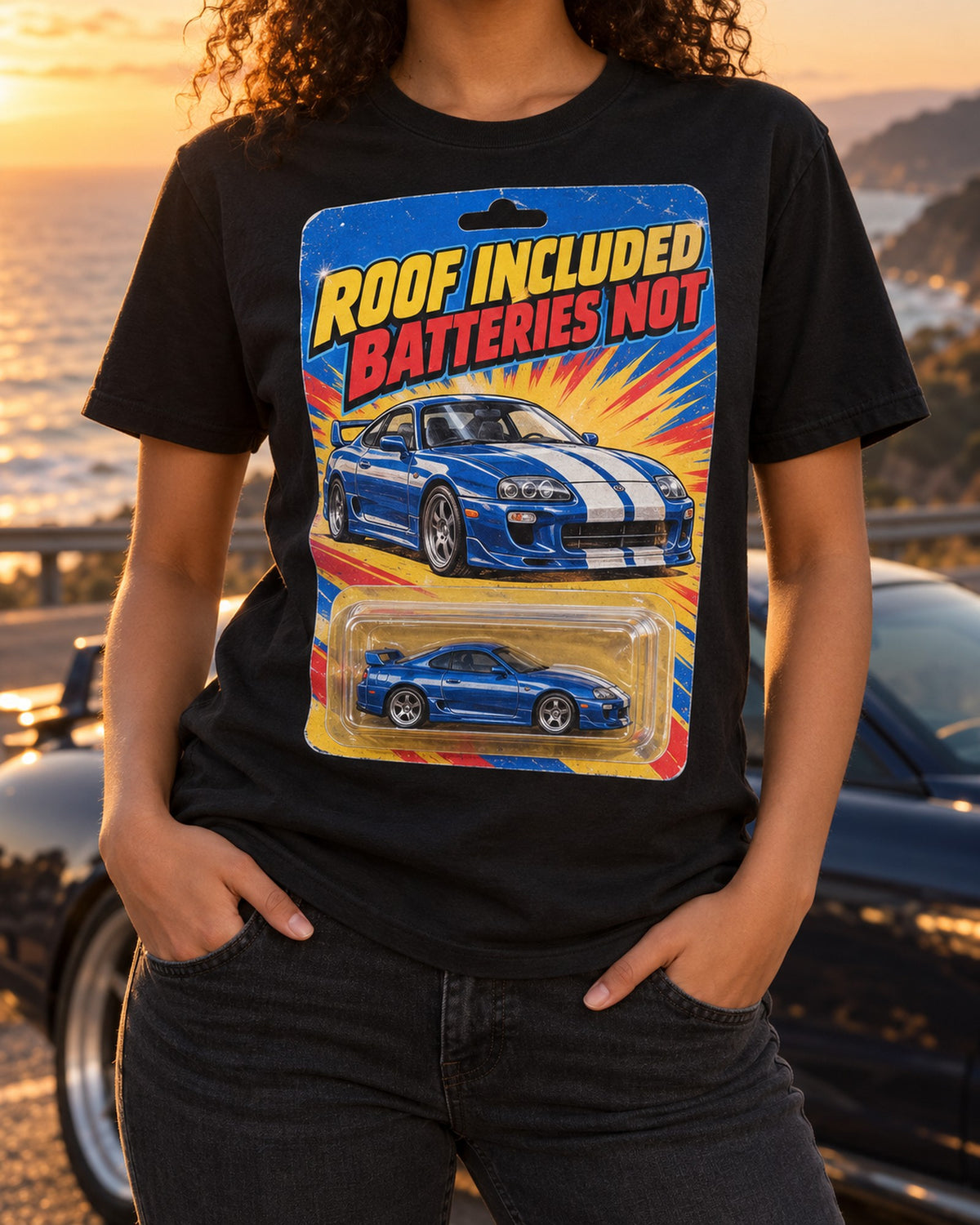 1996 Viper GTS SR II Toy Card Shirt, Roof Included Joke T-Shirt Black worn hero