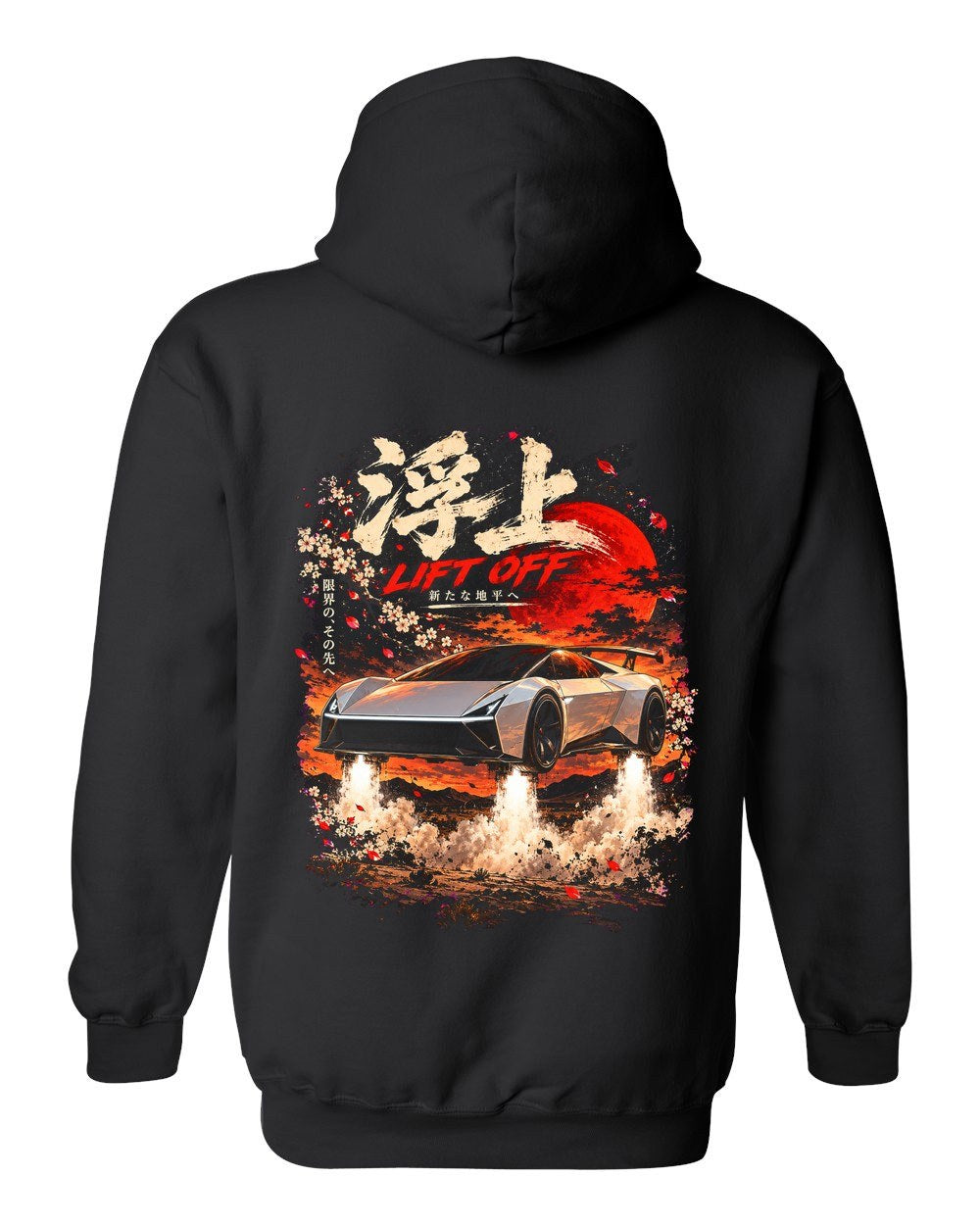 Tesla Roadster 2026 Lift Off Pull Over Hoodie Black back