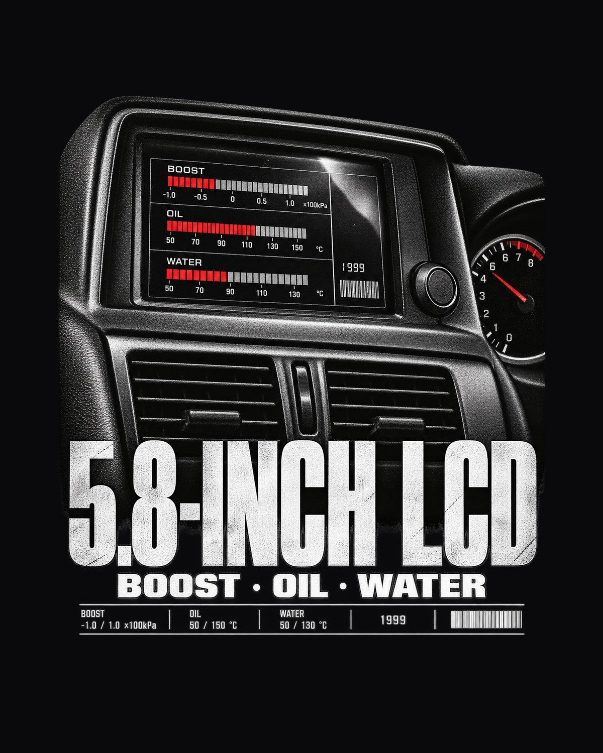 R34 Skyline GT-R BNR34 Multifunction Display Shirt design only