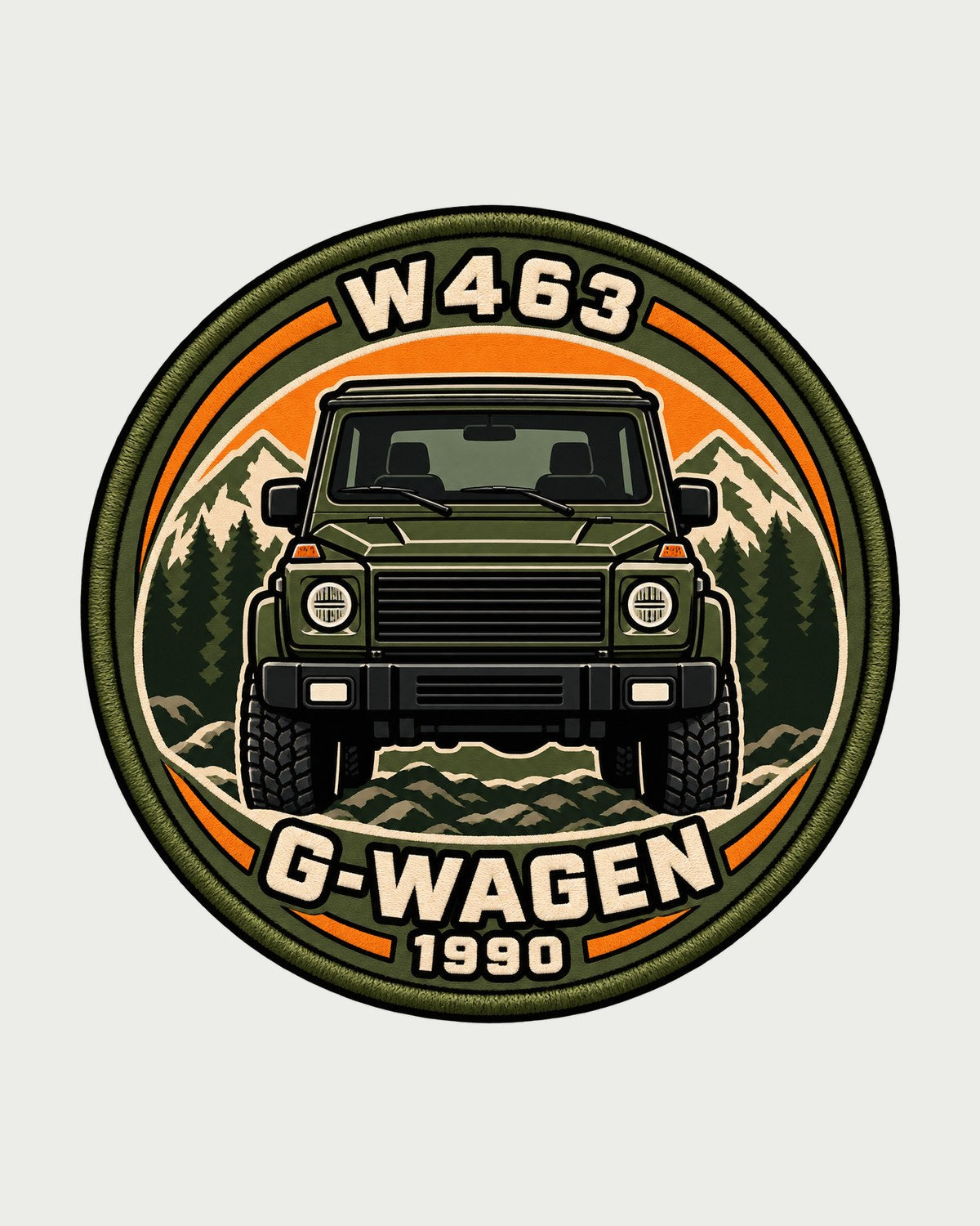 Mercedes G-Wagen W463 1990 Heritage Varsity Crest Shirt design only