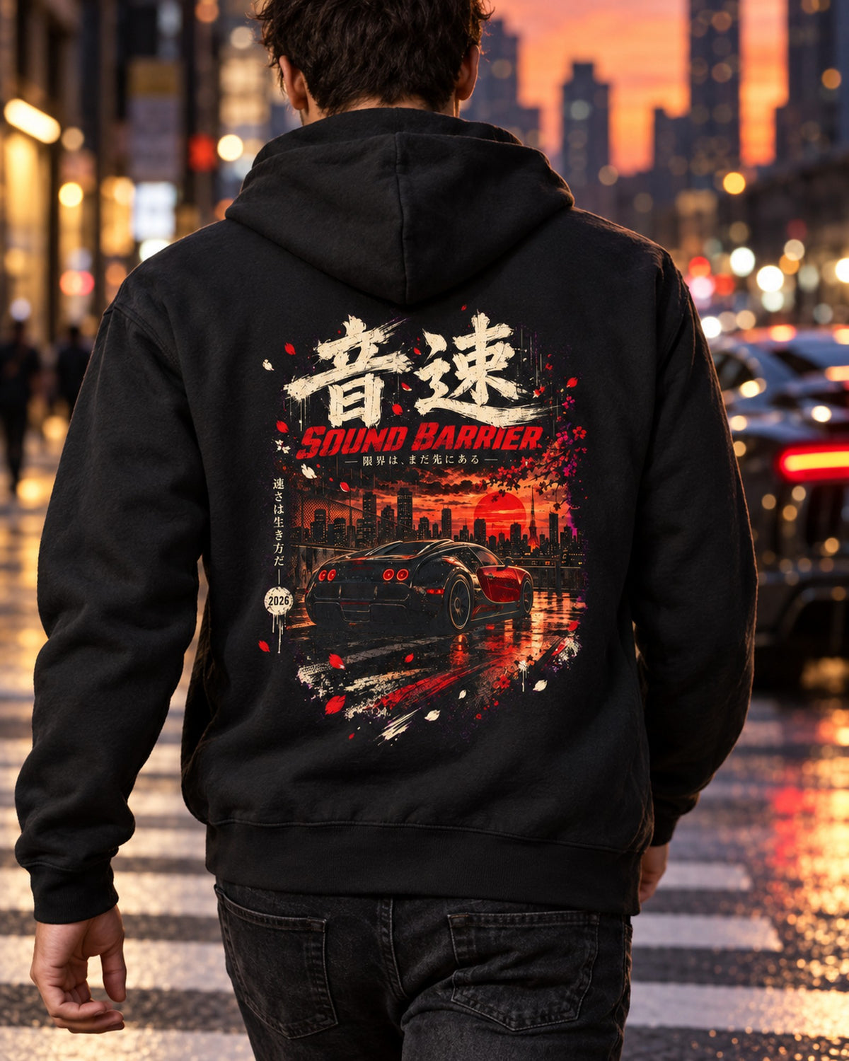 Bugatti Veyron Sound Barrier Shirt, Hoodie & More Zip Hoodie Black worn hero