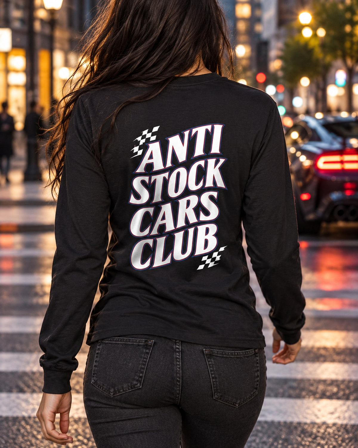 Anti Stock Cars Club Racing Sponsor Stack Shirt, Hoodie & More Long Sleeve Black worn hero