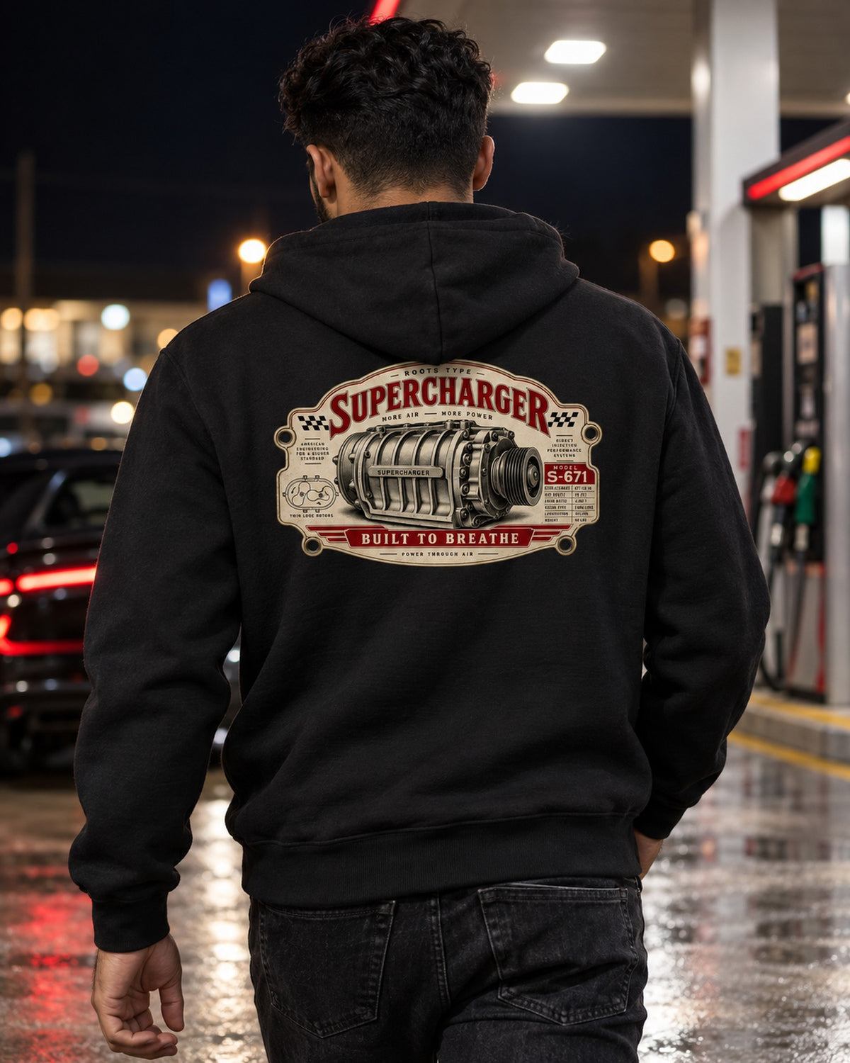 2023 Ford F-150 Raptor R P702 Supercharger Spec Plate Shirt Zip Hoodie Black worn hero