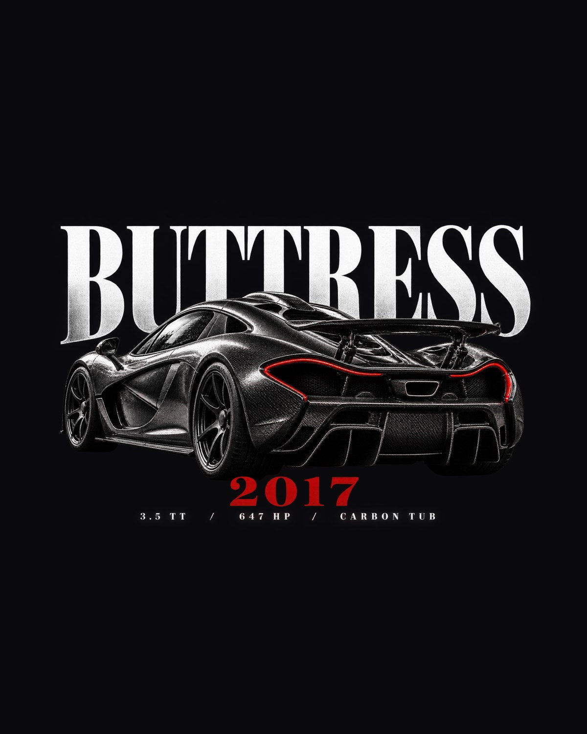 2017-22 Ford GT Buttress Editorial Graphic Tee, Carbon Tub design only
