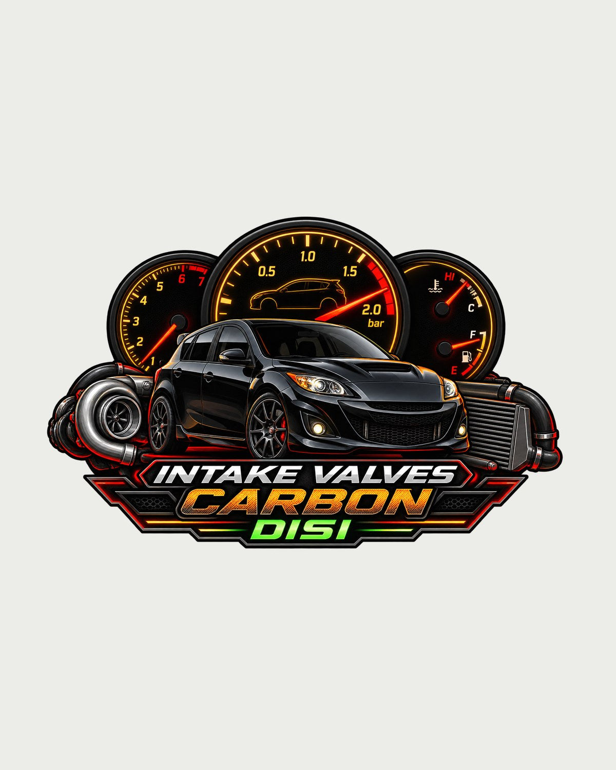 Mazdaspeed3 BK/BL Carbon Intake Valve HUD Shirt, DISI design only