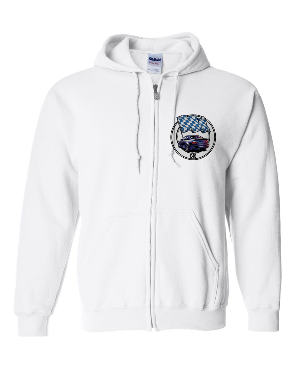 Zip Hoodie White front