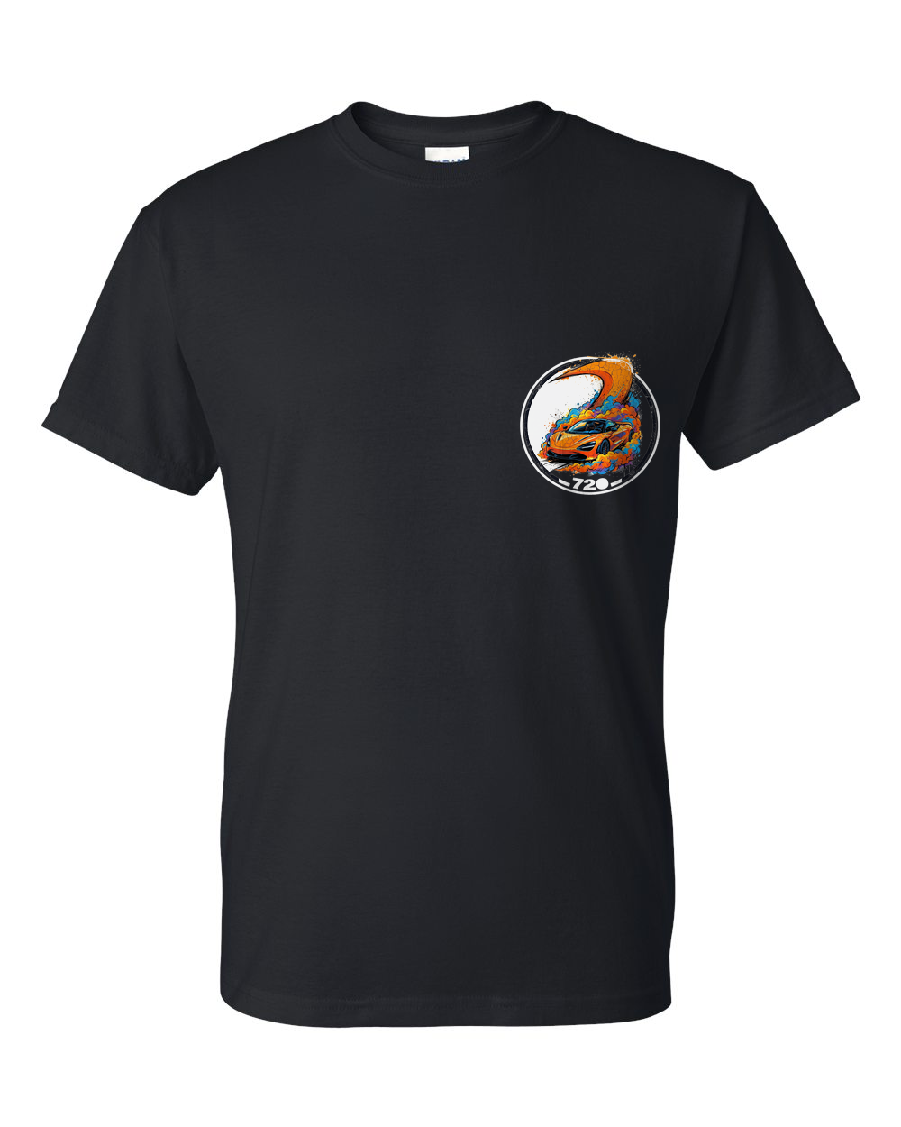 McLaren 720S Papaya T-Shirt — Black front emblem
