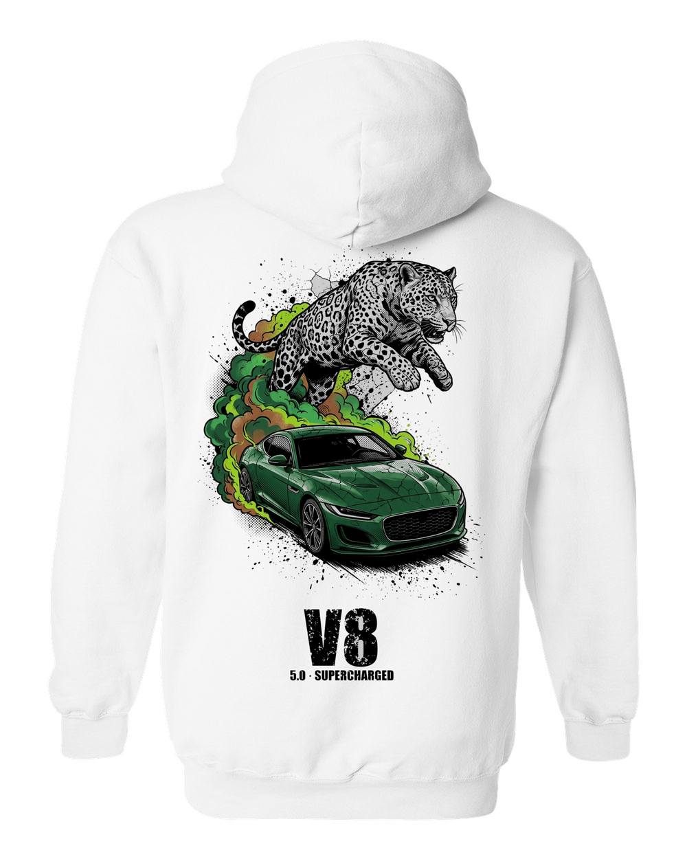 Pull Over Hoodie White back