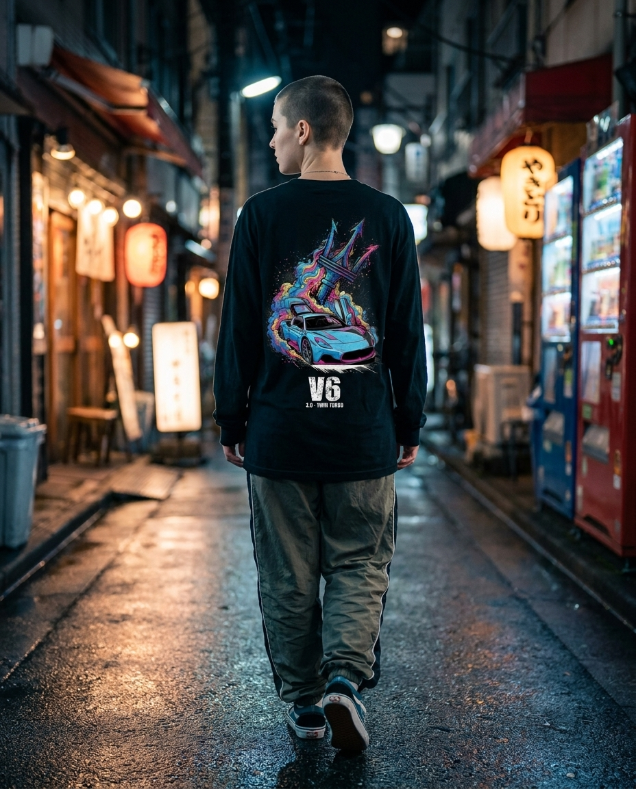 Black Long-Sleeve Tee street