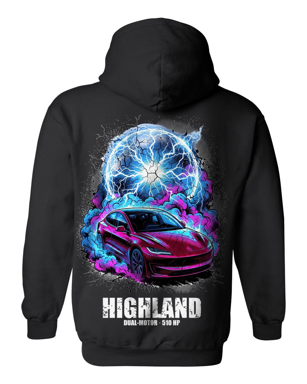 Pull Over Hoodie Black back