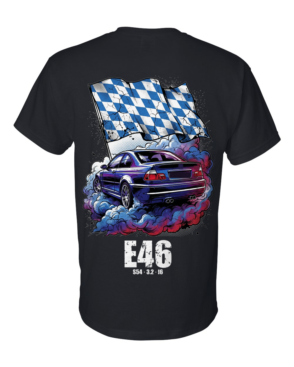 BMW M3 E46 Lozenge T-Shirt — Black back