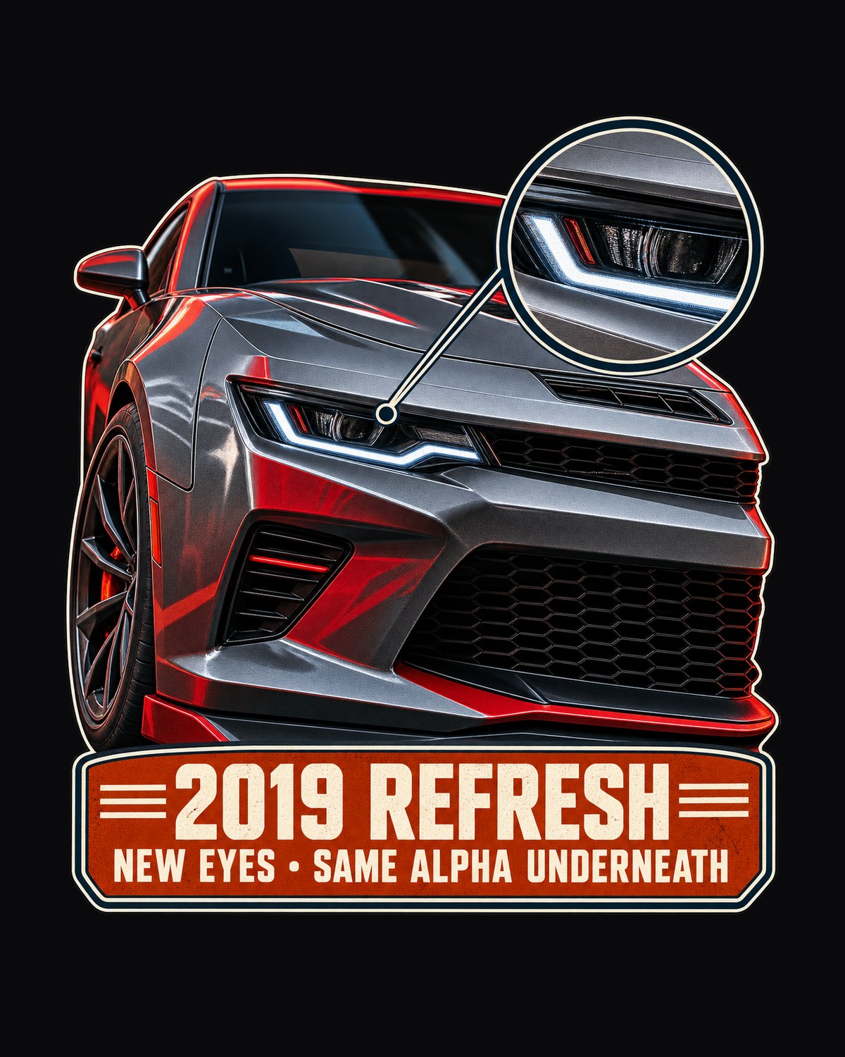 2019 Camaro SS Refresh Taillight Macro Shirt, New Eyes design only