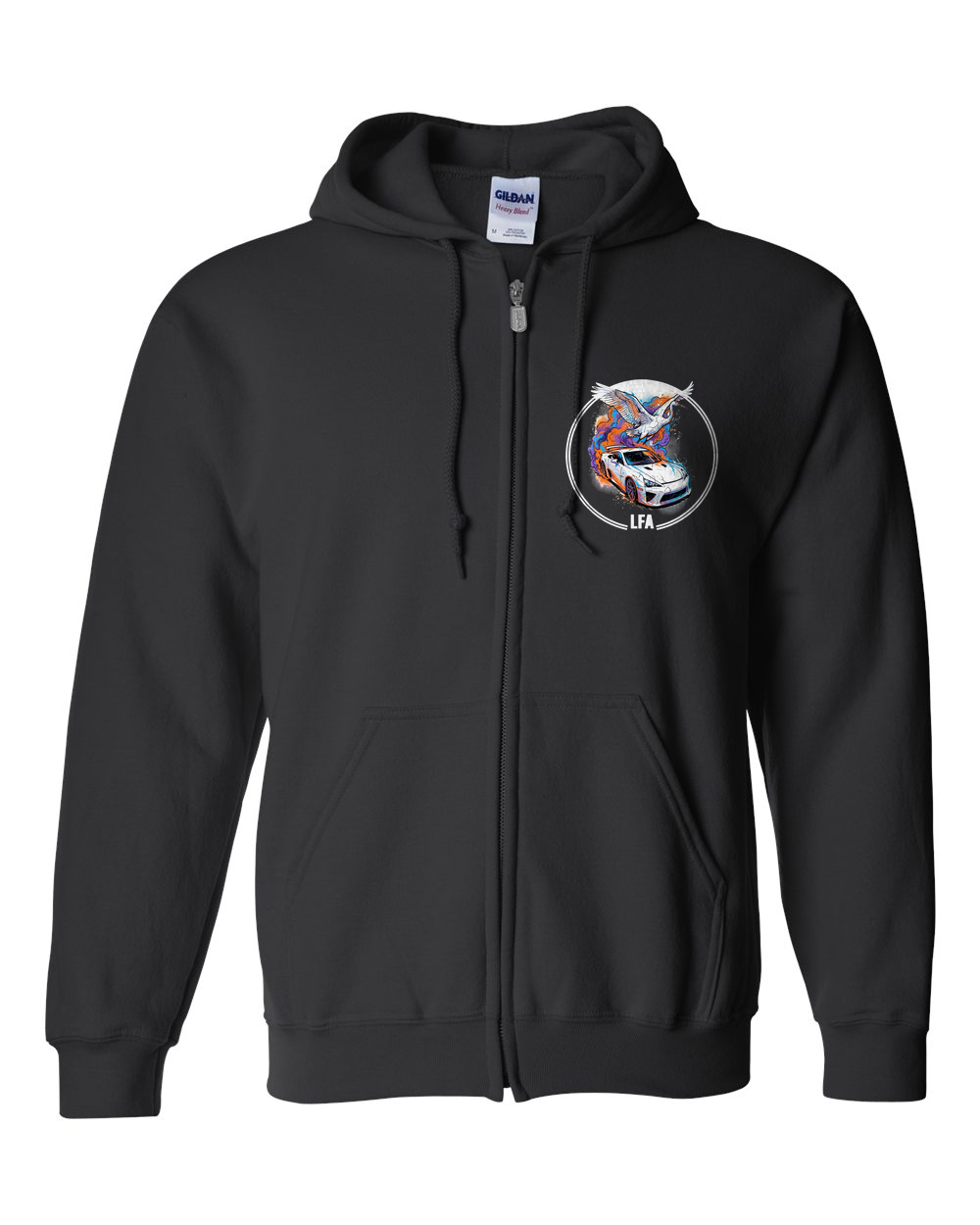 Zip Hoodie Black front