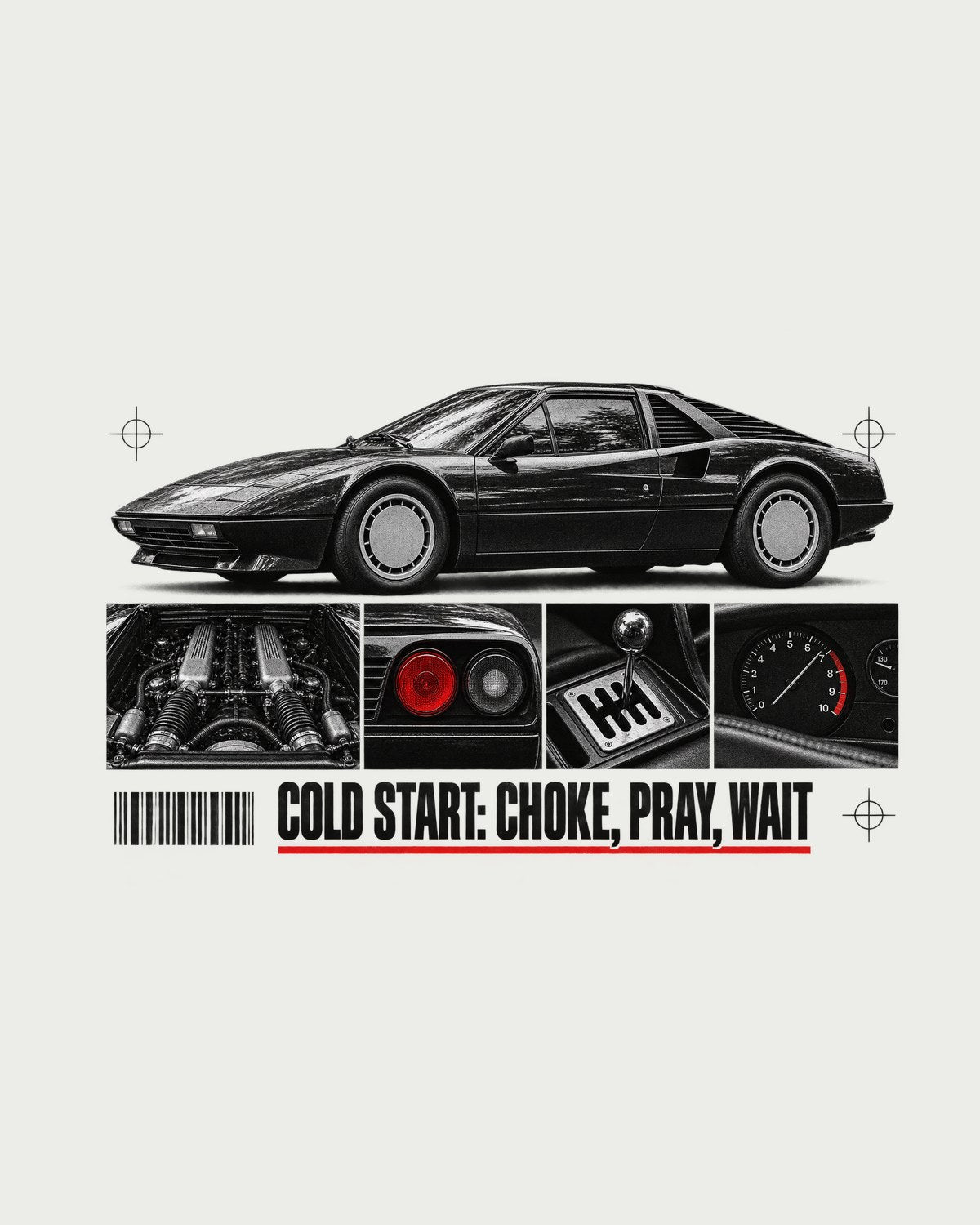 Ferrari 308 GTB GTS Cold Start Dossier Shirt, Car Guy Gift design only