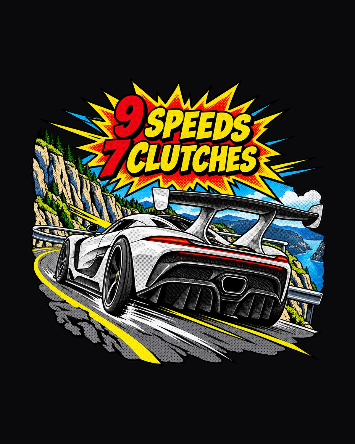 Koenigsegg Jesko Comic Halftone Pop Art Shirt design only