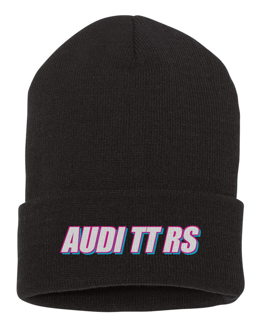 Audi Tt Rs black beanie front view with car name