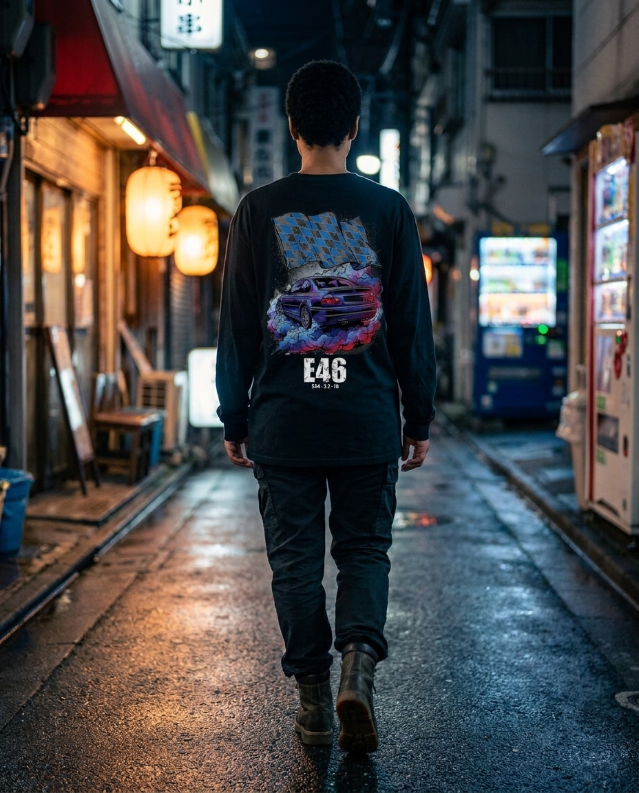 Black Long-Sleeve Tee street