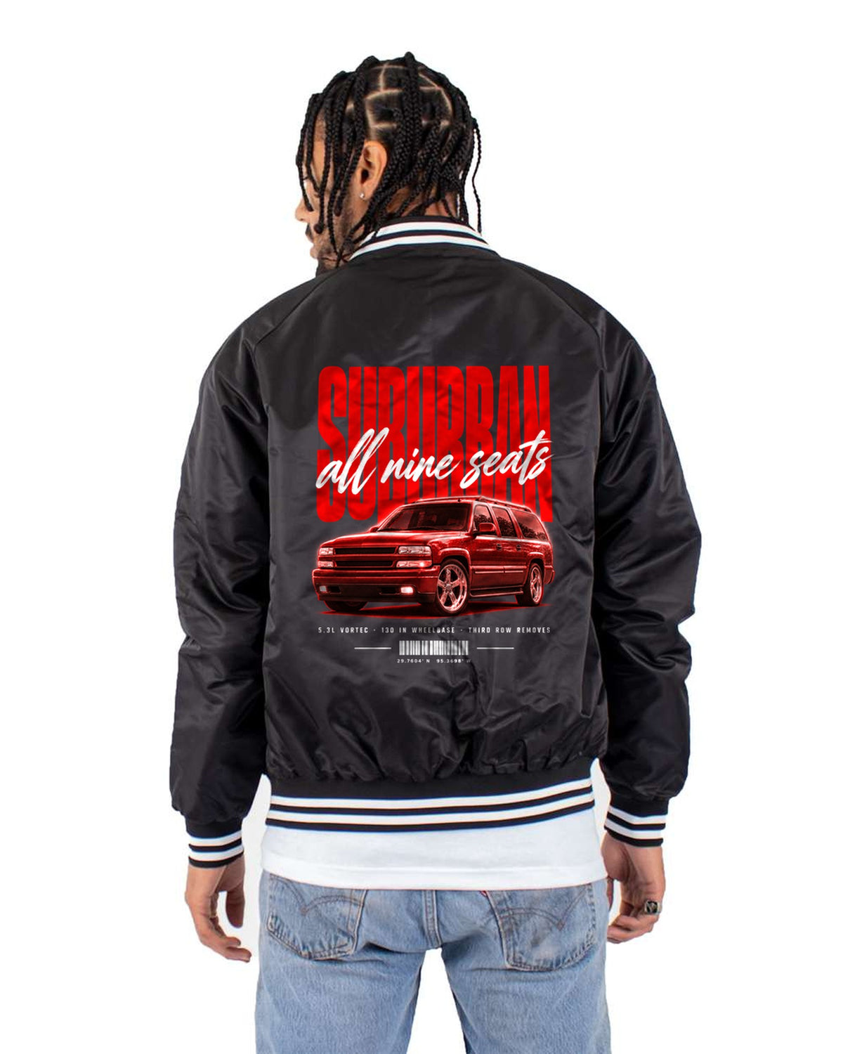 2000-06 Chevy Suburban GMT800 Street Poster Shirt Bomber Jacket Black back