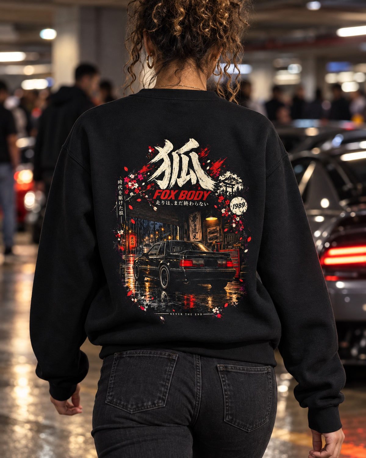 Ford Mustang Fox Body Night Run Shirt, Hoodie & More Crewneck Black worn hero