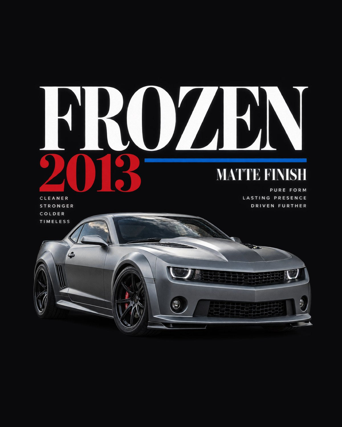 Frozen Edition BMW E92 M3 Matte Finish Editorial Car Tee design only