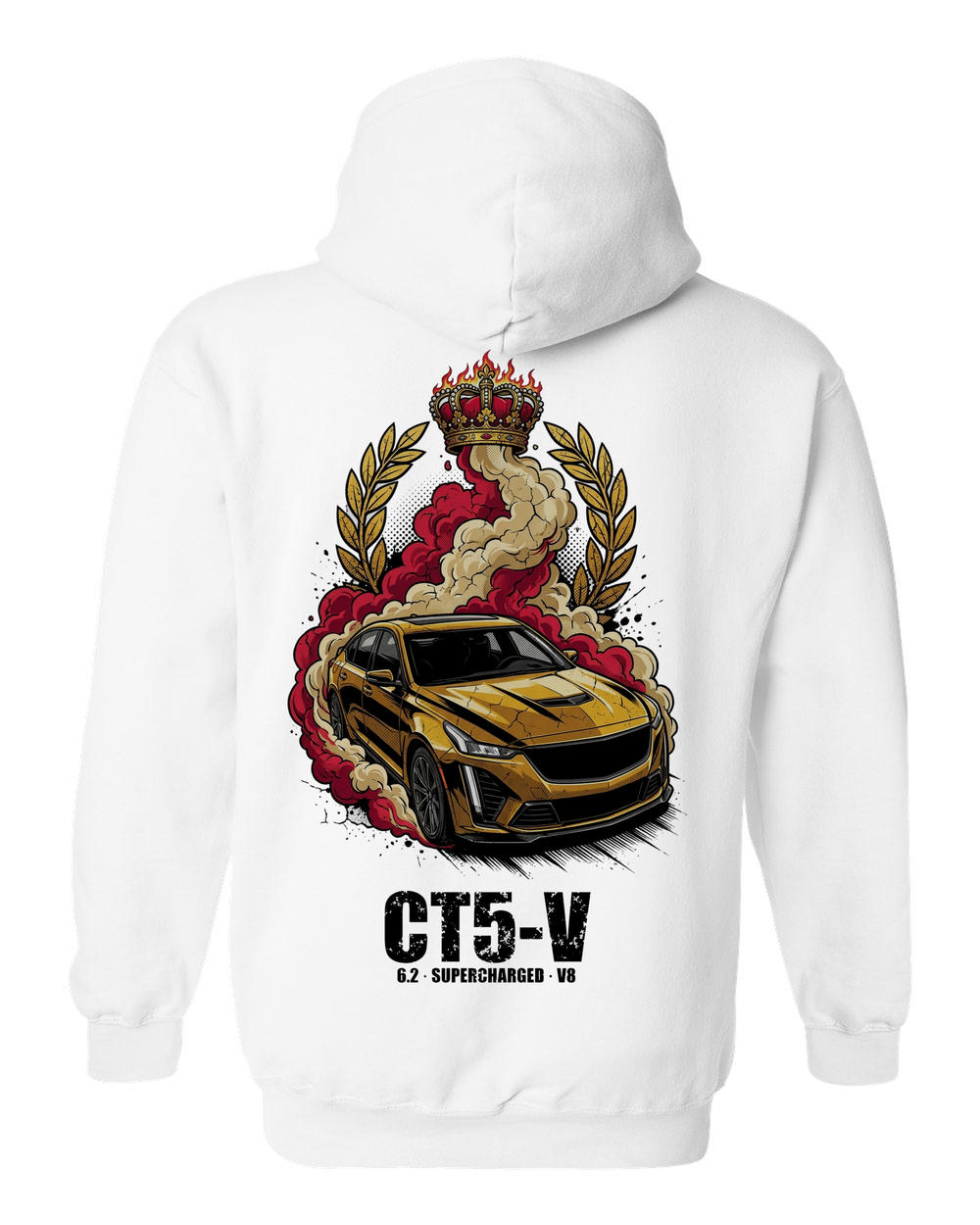 Pull Over Hoodie White back