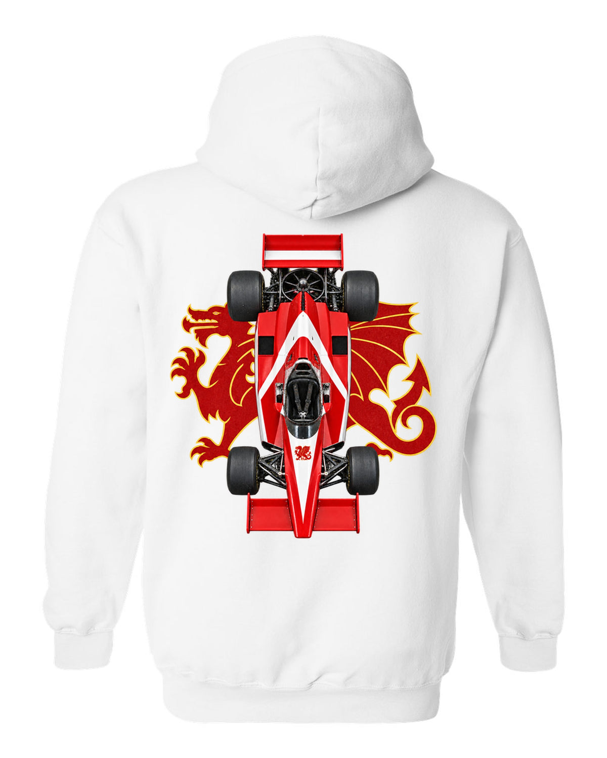 Brabham BT46B 1978 Formula 1 overhead poster artwork white pull over hoodie back view with the design