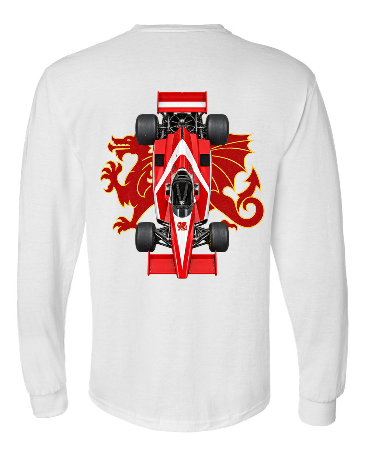 Brabham BT46B 1978 Formula 1 overhead poster artwork white long sleeve back view with the design
