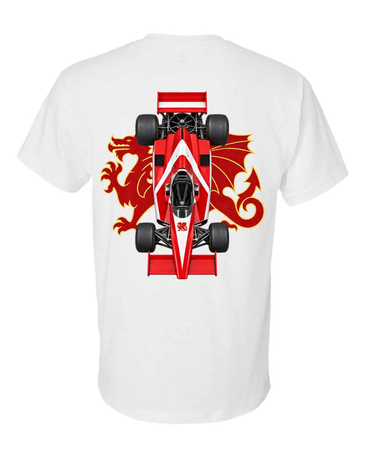 Brabham BT46B 1978 Formula 1 overhead poster artwork white t-shirt back view with the design