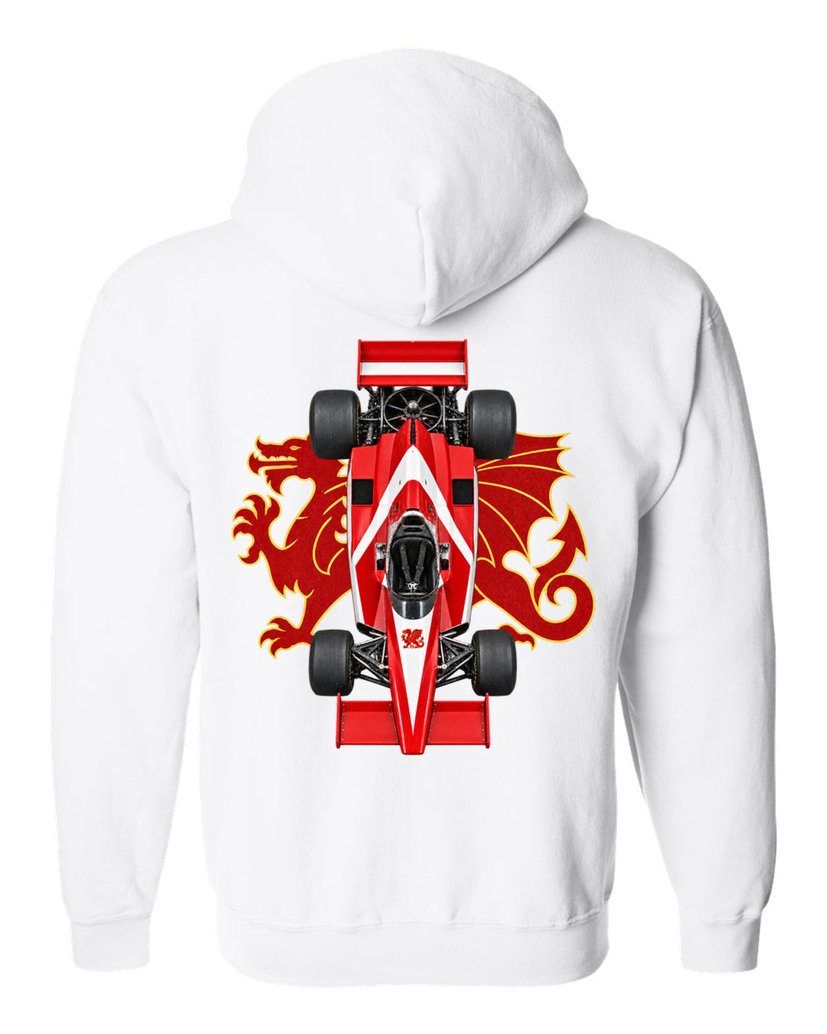 Brabham BT46B 1978 Formula 1 overhead poster artwork white zip hoodie back view with the design