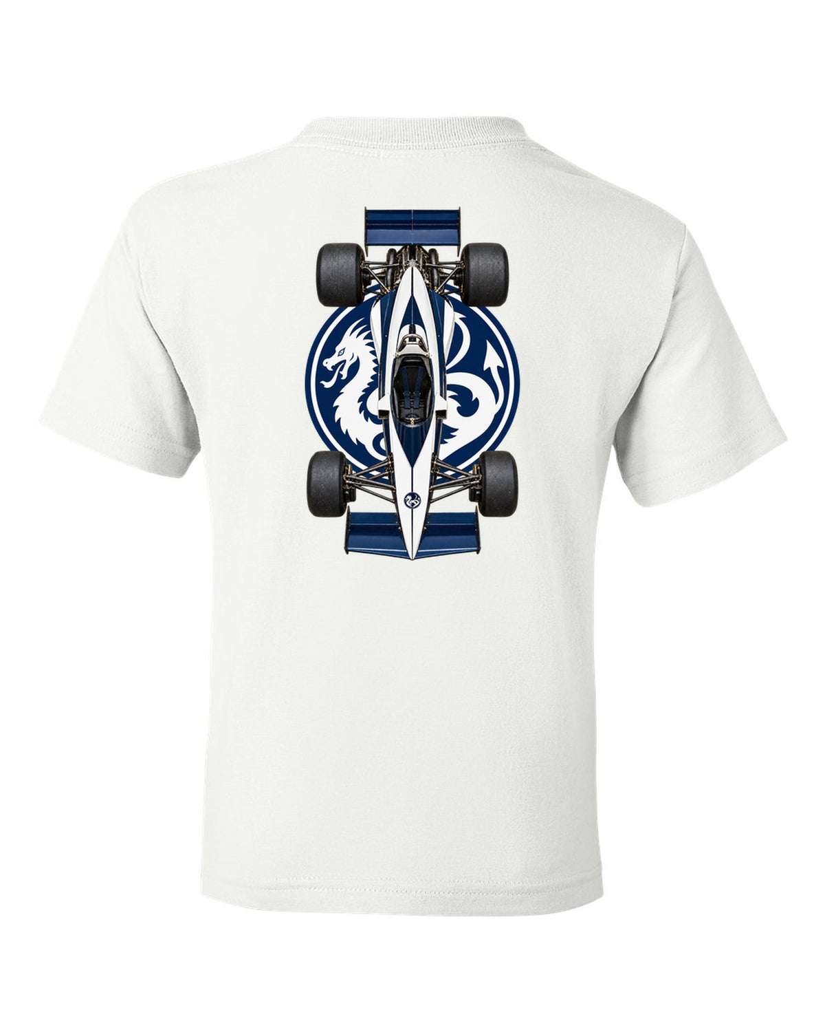 Brabham BT52 1983 Formula 1 overhead poster artwork white kids tee back view with the design