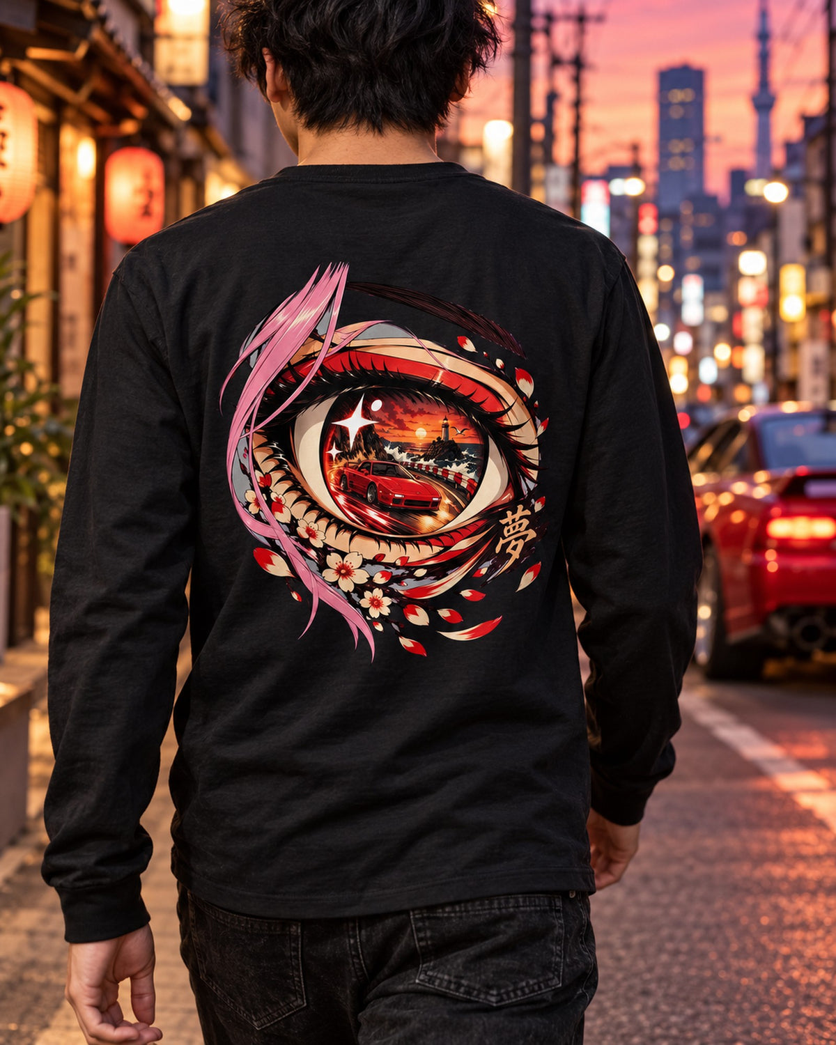 Toyota MR2 SW20 Anime Girl Shirt, Hoodie & More Long Sleeve Black worn hero