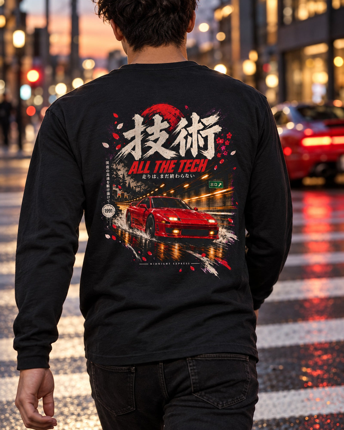 Mitsubishi 3000GT VR-4 All The Tech Shirt, Hoodie & More Long Sleeve Black worn hero