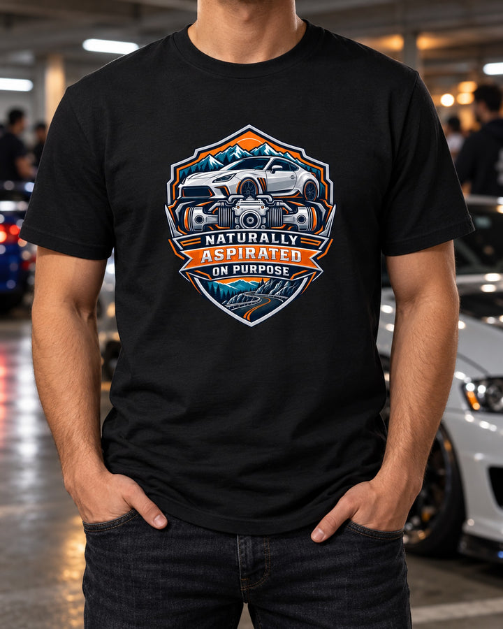 Toyota GR86 ZN8 Boxer Apex Crest Shirt, Naturally Aspirated T-Shirt Black worn hero