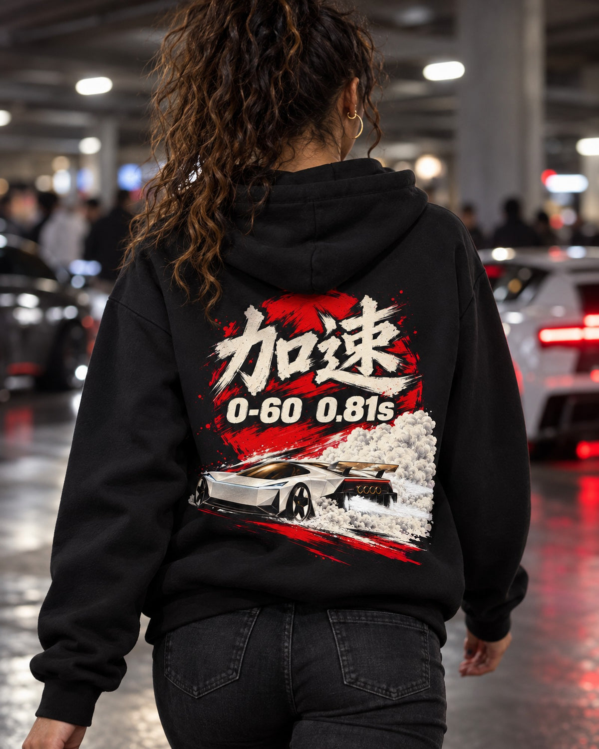 Tesla Roadster 0-60 in 0.81s Shirt, Hoodie & More Pull Over Hoodie Black worn hero