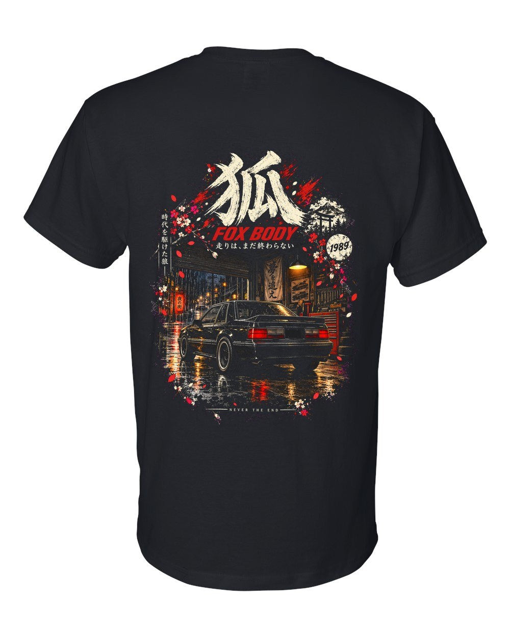 Ford Mustang Fox Body T-Shirt Black back