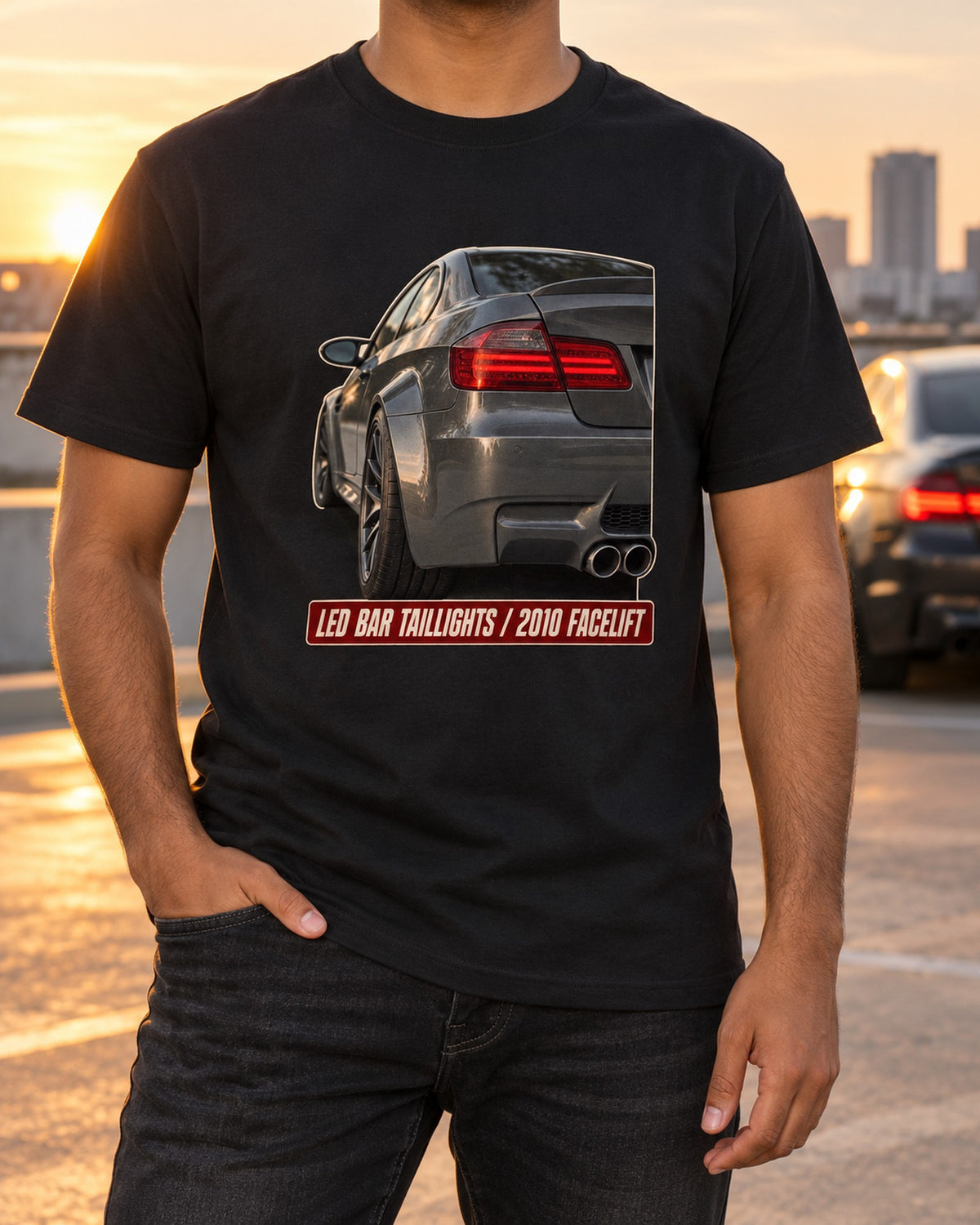 BMW M3 E92 LCI Taillight Detail Shirt, 2010 Facelift T-Shirt Black worn hero