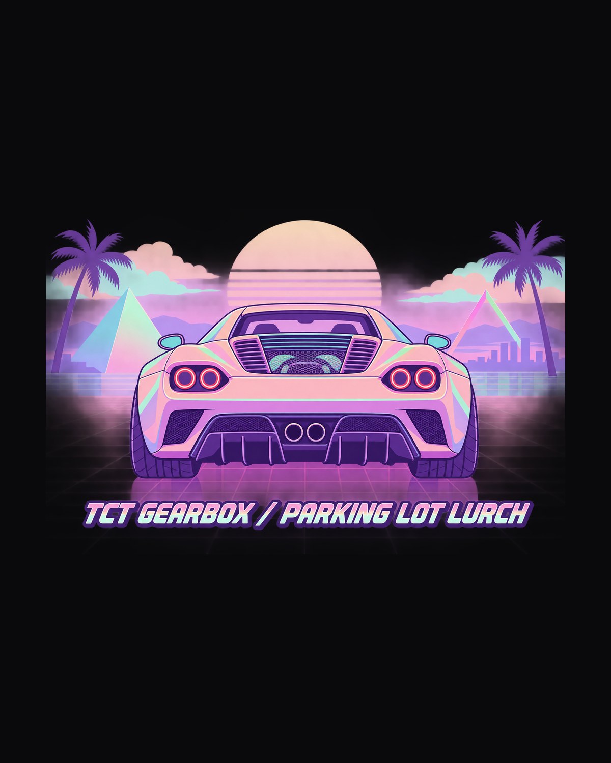 Alfa Romeo 4C Vaporwave Pastel Tee, TCT Parking Lot Lurch design only