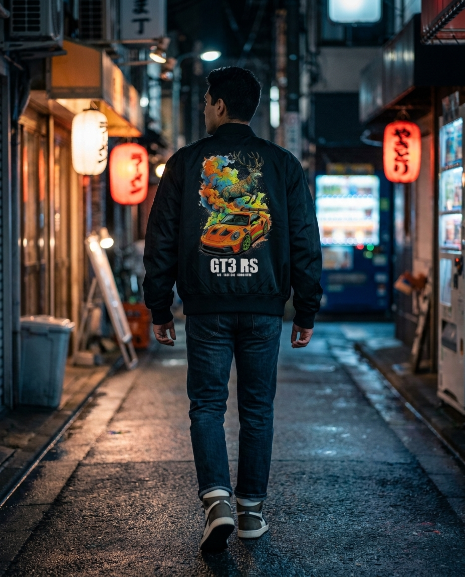 Black Bomber Jacket street