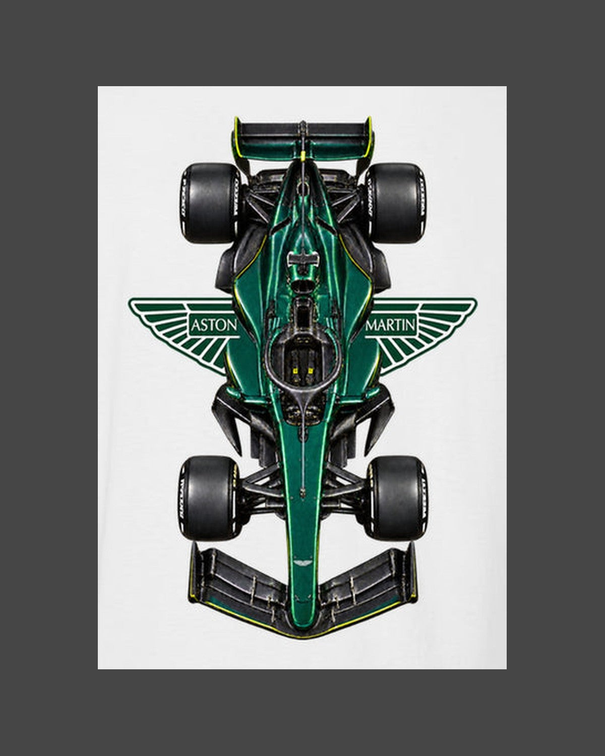 Aston Martin AMR26 2026 F1 Overhead Poster Shirt, Formula 1 Tee, Design 15 design only