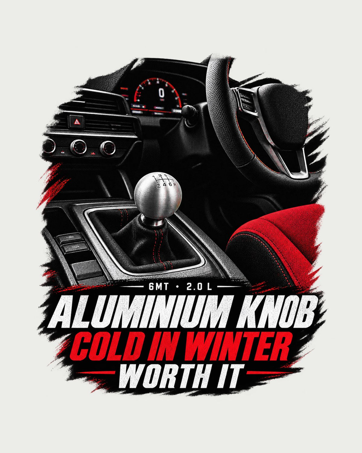 Honda Civic FL5 Aluminium Shift Knob Cockpit Graphic Tee design only