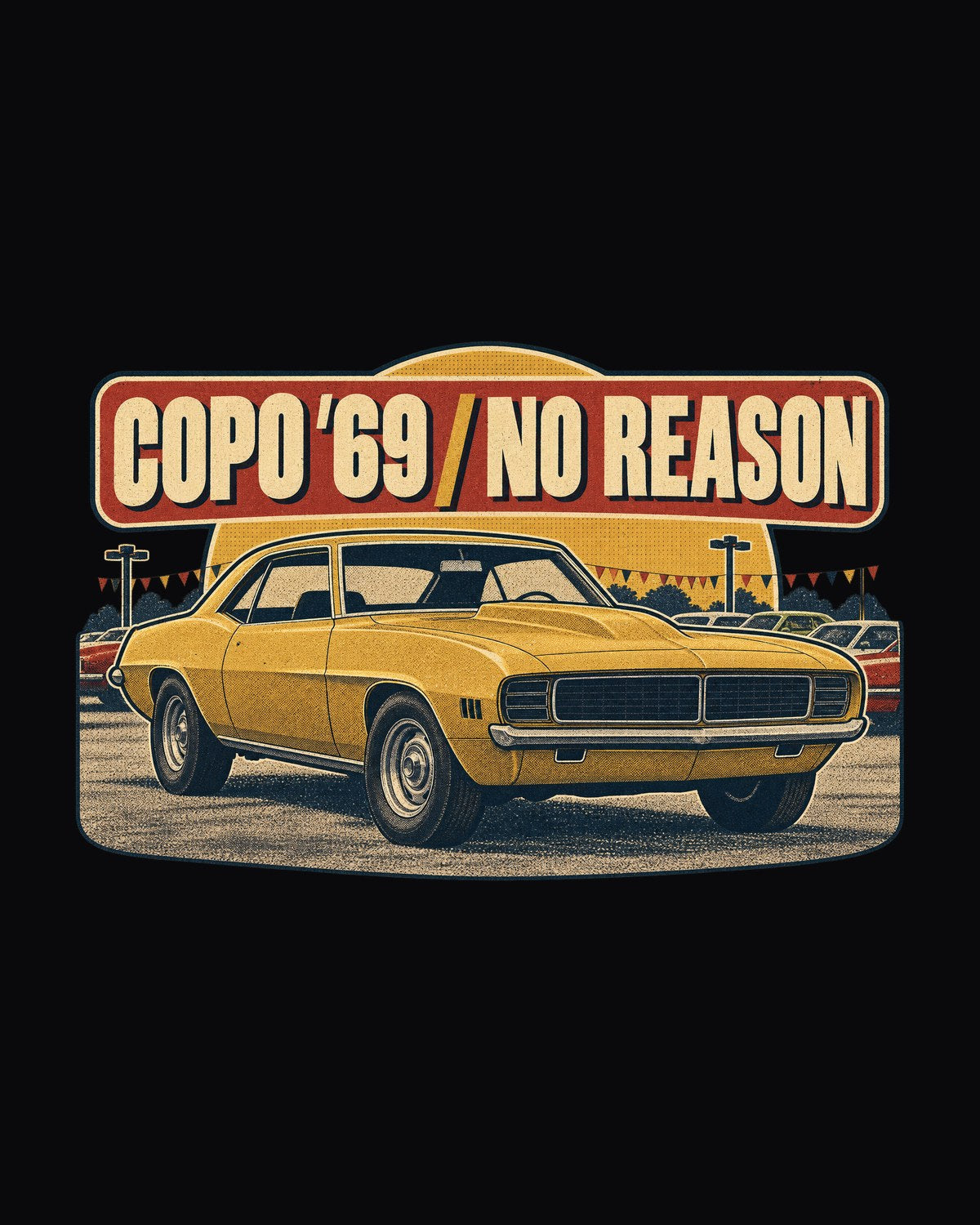 Chevrolet Camaro COPO 1969 Retro Catalogue Ad Shirt design only