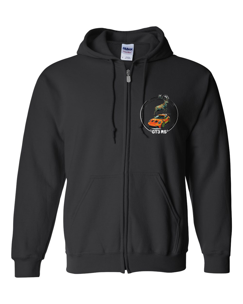 Zip Hoodie Black front